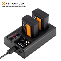 K&F CONCEPT - KIT DE CARGADOR + 2 BATERIAS SONY NP-FW50 KF28.0015