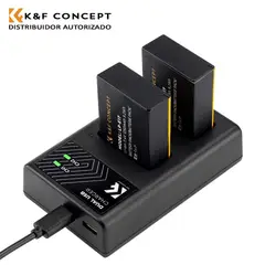 K&F CONCEPT - KIT DE CARGADOR + 2 BATERIAS CANON LP-E17 KF28.0014
