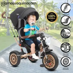 MAX - Triciclo Guiador Giratorio «ROADSTER» USB Negro