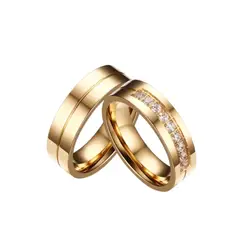 GENERICO - Anillos de Matrimonio Alianzas Diamond Dream Bañado Oro 18K Aro