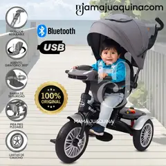 EBABY - Triciclo Guiador 3 en 1 «ZOE» Gray