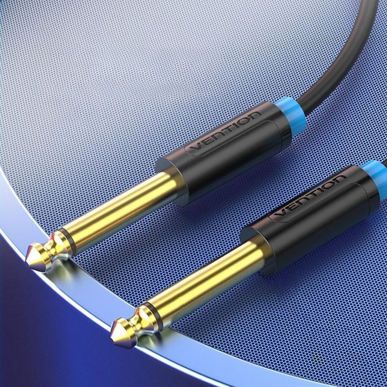 Plug 635mm Cable Audio Ts 2m Flexible Pvc Mp3 Dj Oro Jack