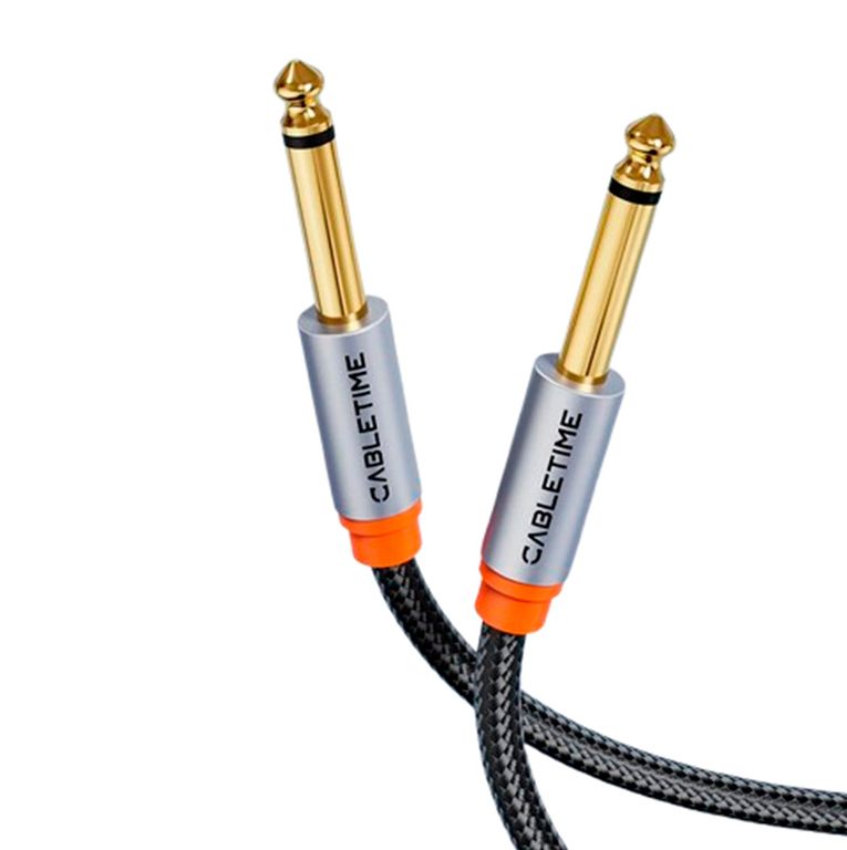 Cable 3m Jack Mono Audio Premium Macho Nylon 635mm Ts Mp3