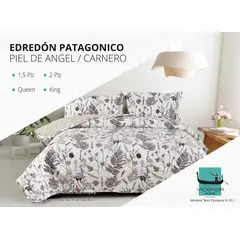 VENECIA - Set de Cubrecama 2 Pz con Carnerito + Fundas + Sabanas de 5 Piezas