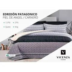 VENECIA - Set de Cubrecama 2 Pz con Carnerito + Fundas + Sabanas de 5 Piezas