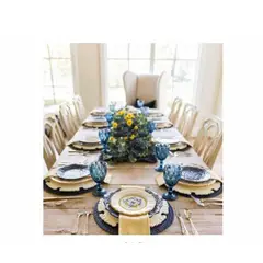 GENERICO - Copas Labradas Azules de Calidad 6 pzas