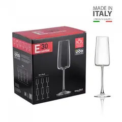 RCR  ITALIA - Set de copas x 06 flauta 30 cl. Rcr - Hecho en Italia