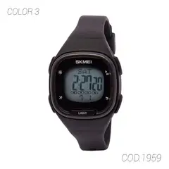 SKMEI - RELOJ ACUÁTICO MUJER 1959 - Negro