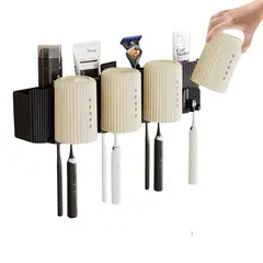 ELMEJORPRECIO - Organizador de baño minimalista UFORU de 4 vasos Hueso