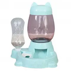 GENERICO - Bebedero y comedero para perro y gato 2 en 1 - VERDE