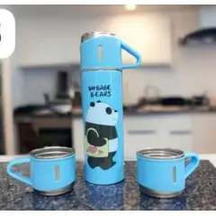 GENERICO - Termo Con 3 Tazas de Oso Escándalosos de Calidad