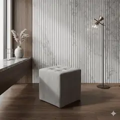 GENERICO - Puff Marruecos Color Gris Plata