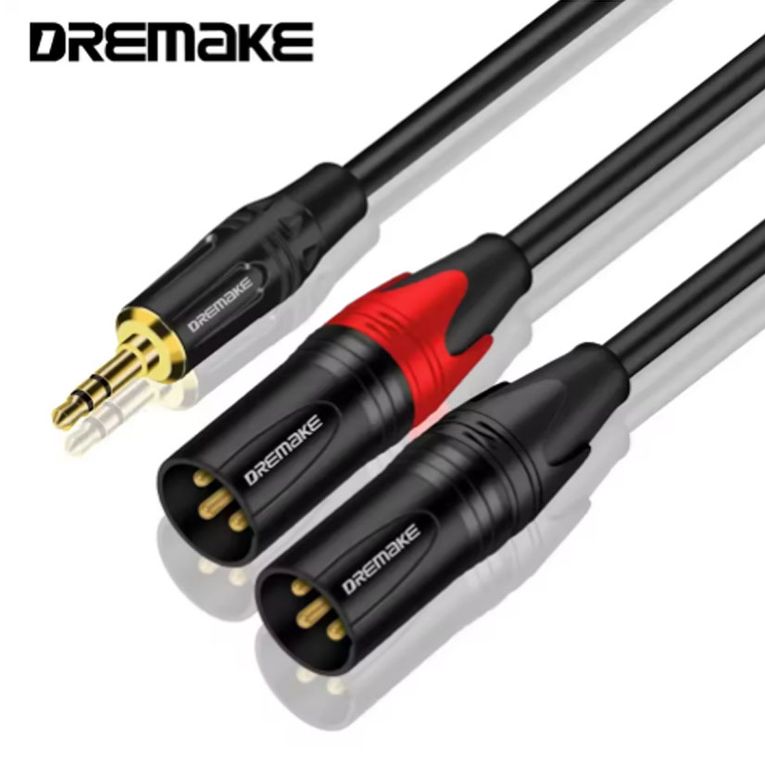 Cable 35mm Trs AUX Pvc 2-xlr Macho Dj Laptop Pc - 2m