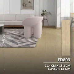 GENERICO - Piso laminado pvc autoadhesivo Fd 803 - cubre 5m2 Decokasa