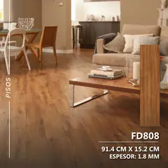 GENERICO - Piso laminado pvc autoadhesivo Fd808 - cubre 5m2 Decokasa