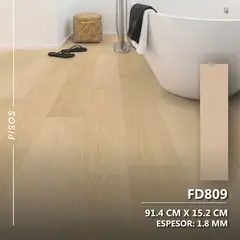 GENERICO - Piso laminado pvc autoadhesivo Fd809 - cubre 5m2 Decokasa