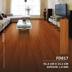 GENERICO - Piso laminado pvc autoadhesivo Fd817 - cubre 5m2 Decokasa