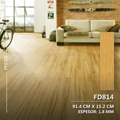 GENERICO - Piso laminado pvc autoadhesivo Fd814 - cubre 5m2 Decokasa