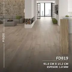 GENERICO - Piso laminado pvc autoadhesivo Fd819 - cubre 5m2 Decokasa