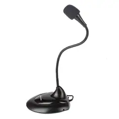 HALION - Micrófono Cpu-laptop Para Escritorio Tm-4 Negro Plug