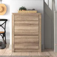 VENTITAS HOME - Zapatera Premium Ivonne 2 Compartimientos 1 Cajón Duna