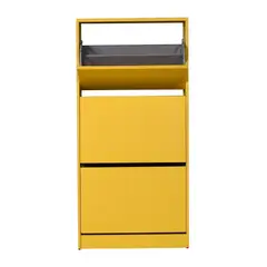 VENTITAS HOME - Zapatera Moderna Nicky 3 Compartimientos Color Mango