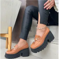 GENERICO - 1062L-55 Mocasin Mujer Macarena Oxenford Naranja