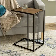 VENTITAS HOME - Mesa Auxiliar Tipo C Lynette Espresso