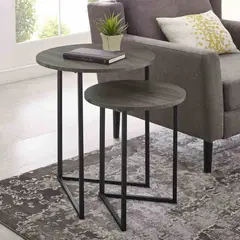 VENTITAS HOME - Mesas Auxiliares Luceré Carbón