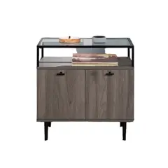 VENTITAS HOME - Mesa Auxiliar Rolland Vidrio Dorado