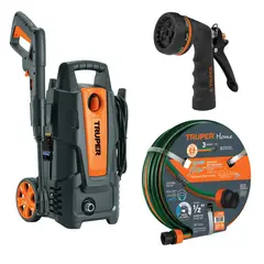 TRUPER - Hidolavadora con manguera de 20m y Pistola de Riego