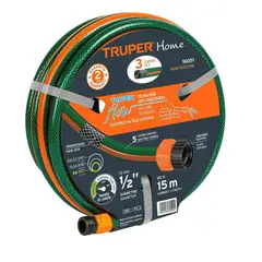 TRUPER - Manguera de riego 15m + pistola de riego 8 funciones