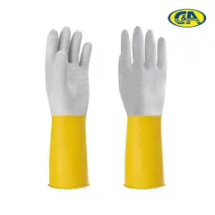 C AND A TOOLS - Guante Corrugado Calibre 18 Talla M C&A - Amarillo / Gris