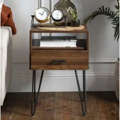 VENTITAS HOME - Mesa Auxiliar Velador Heather Gales