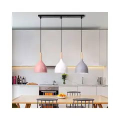HOME NEAT - Lámpara de colgante nórdica moderna e27 luz de techo 3 cabezas
