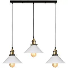 HOME NEAT - Vintage lámpara de techo ø22cm lámpara colgante 3 luces blanco