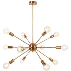 HOME NEAT - Moderno iluminación colgante bolas lámparas con 12 luces e27 oro