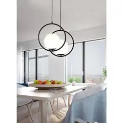 PUREPOWER - Lámpara colgante de cristal de la lámpara moderna globo techo-oro