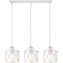 HOME NEAT - Vintage lámpara colgante  industrial 3 cabezas blanco