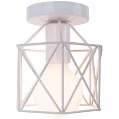 HOME NEAT - Nórdico lámpara de techo vintage metal luz colgante blanco