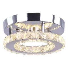 HOME NEAT - Lámpara de techo led plafón cristal moderna 3000k dia 20cm