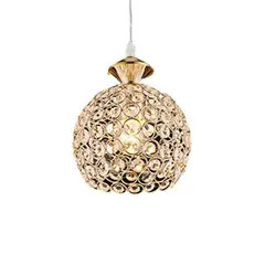 HOME NEAT - Lámpara colgante de cristal led lámpara de techo ø15cm oro