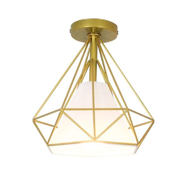 Lámpara de techo vintage estilo diamante 25cm - Dorado