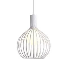 HOME NEAT - Lámpara colgante de jaula industrial vintage metal retro blanco