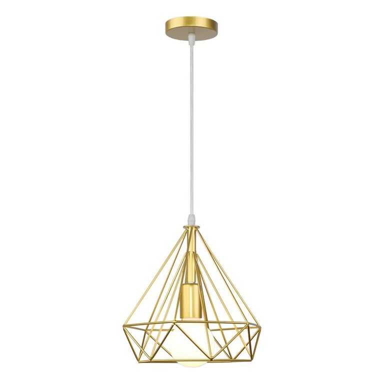 Lámpara de techo iluminación colgante 25 cm con forma de diamante