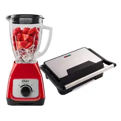 OSTER - Combo Licuadora Kaliman BLSTKAG-RRDMini Grill Imaco IG2314