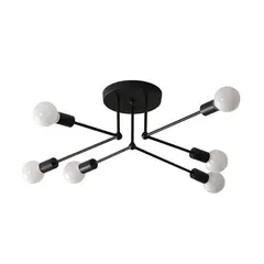 PUREPOWER - Iluminación Colgante Lámpara De Techo Moderna Con 6 Luces