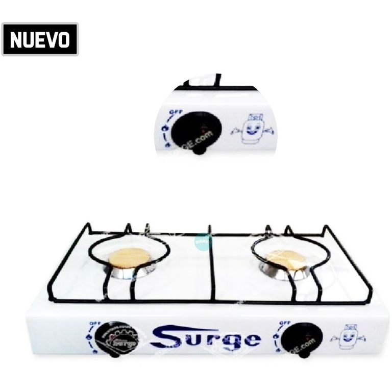 Cocina De Mesa a Gas 2 Hornillas Pintada - Surge