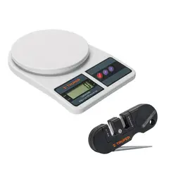 GENERICO - Balanza para cocina de plastico 5kg mini afilador de cuchillos truper