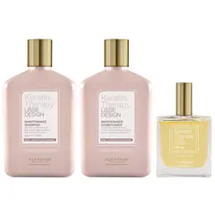ALFAPARF MILANO - Shampoo Post Alisado + Acondicionador+ Aceite Alfaparf Keratin Therapy